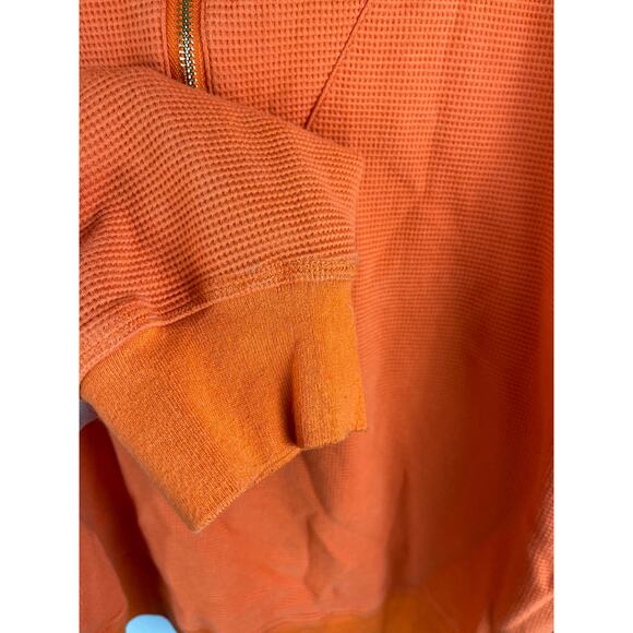 Fabletics Plus Burnt Sedona Lizzie Half Zip Waffle Knit Hoodie Pullover Size 3X - Picture 9 of 10